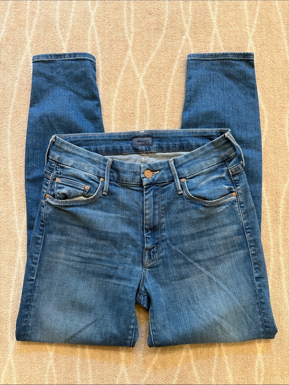 MOTHER Skinny Blue Denim Jeans Women’s size 26